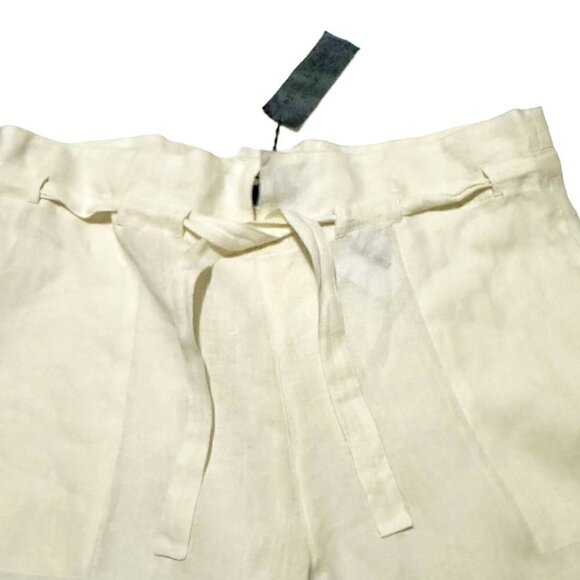 NILI LOTAN Esmae Linen Wide-leg Pants In White, Size M, New with tag‎ - Picture 13 of 16